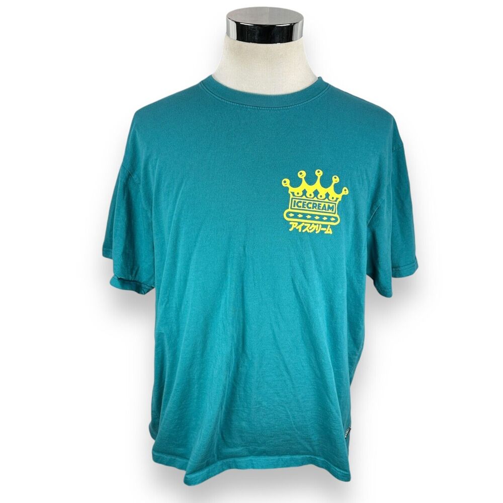Icecream T-Shirt Men’s 2X 2XL XXL Blue Cotton Short Sleeve Streetwear Ice Cream